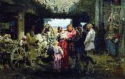 llya Yefimovich Repin Seeing off a recruit oil painting on canvas